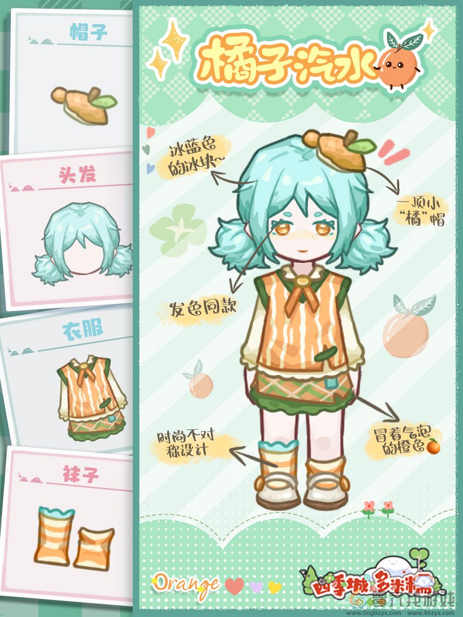 四季城与多米糯橘子汽水服装分享(图1)